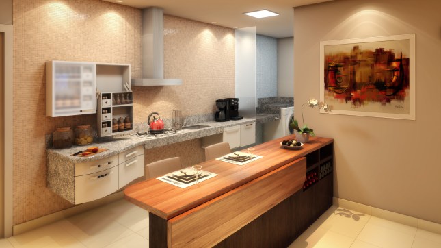 Cozinha com princípios de Desenho Universal