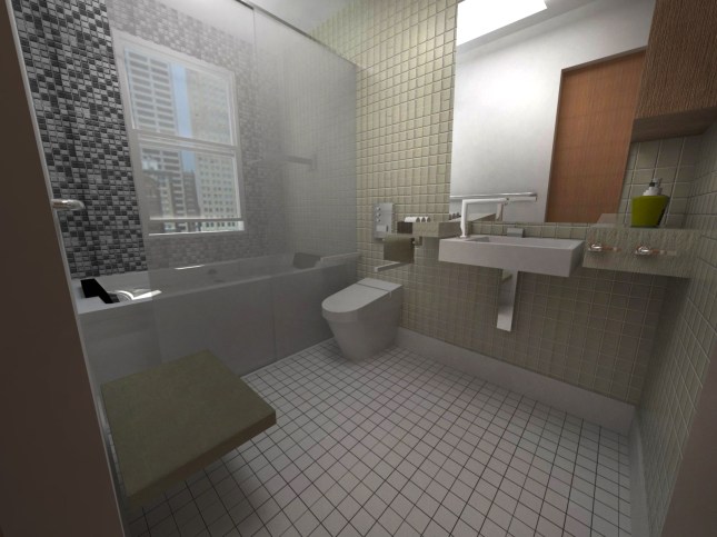 Banheiro adaptado dos meninos: Pedro e João