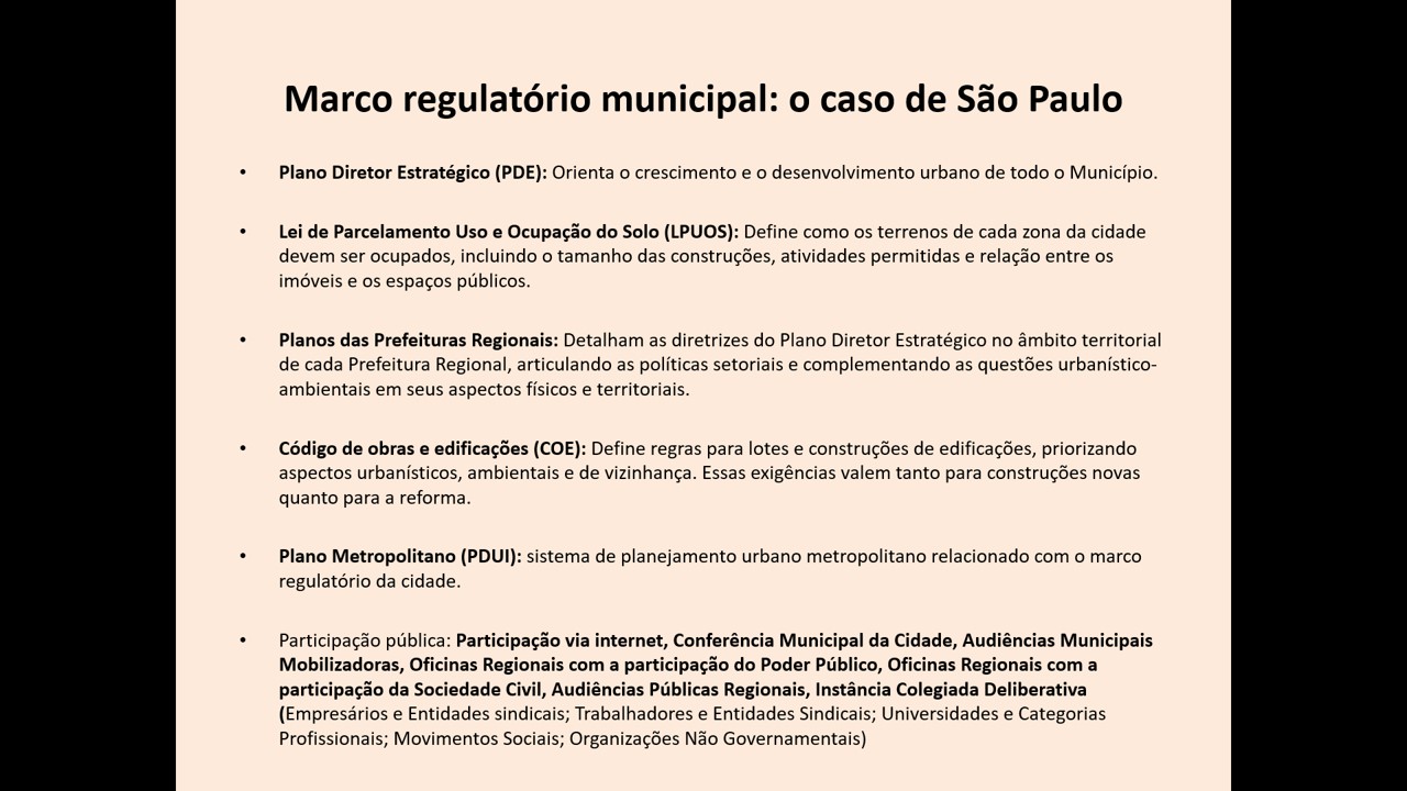 Planejamento Urbano e Limites: aula preparada por Helena Degreas
